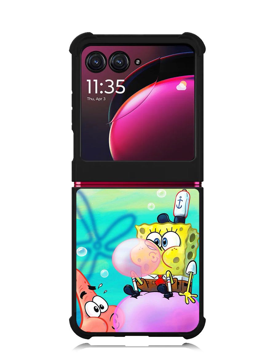 Spongebob X Patrick Bubble Gum Pain Motorola Moto Razr Plus 2023 , Moto Razr+ 2023 Case