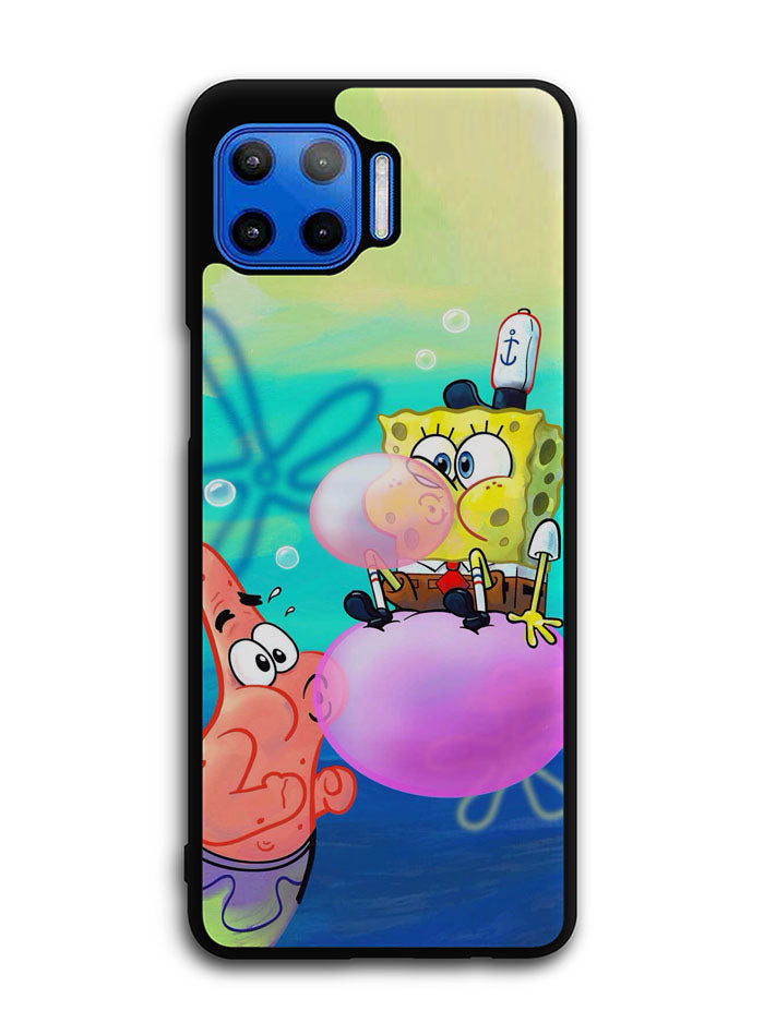 Spongebob X Patrick Bubble Gum Pain Motorola Moto One 5G Case , Moto One 5G UW Case , Moto G 5G Plus Case