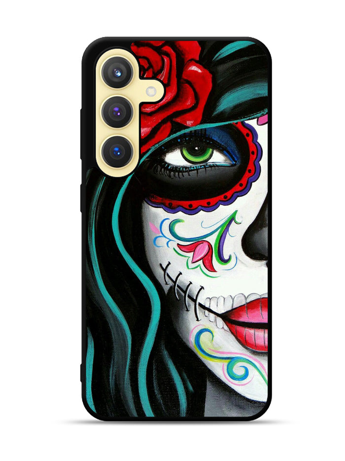 Sugar Skull Acrylic Paintin Samsung Galaxy S25 Plus 5G , Samsung Galaxy S25+ 5G Case