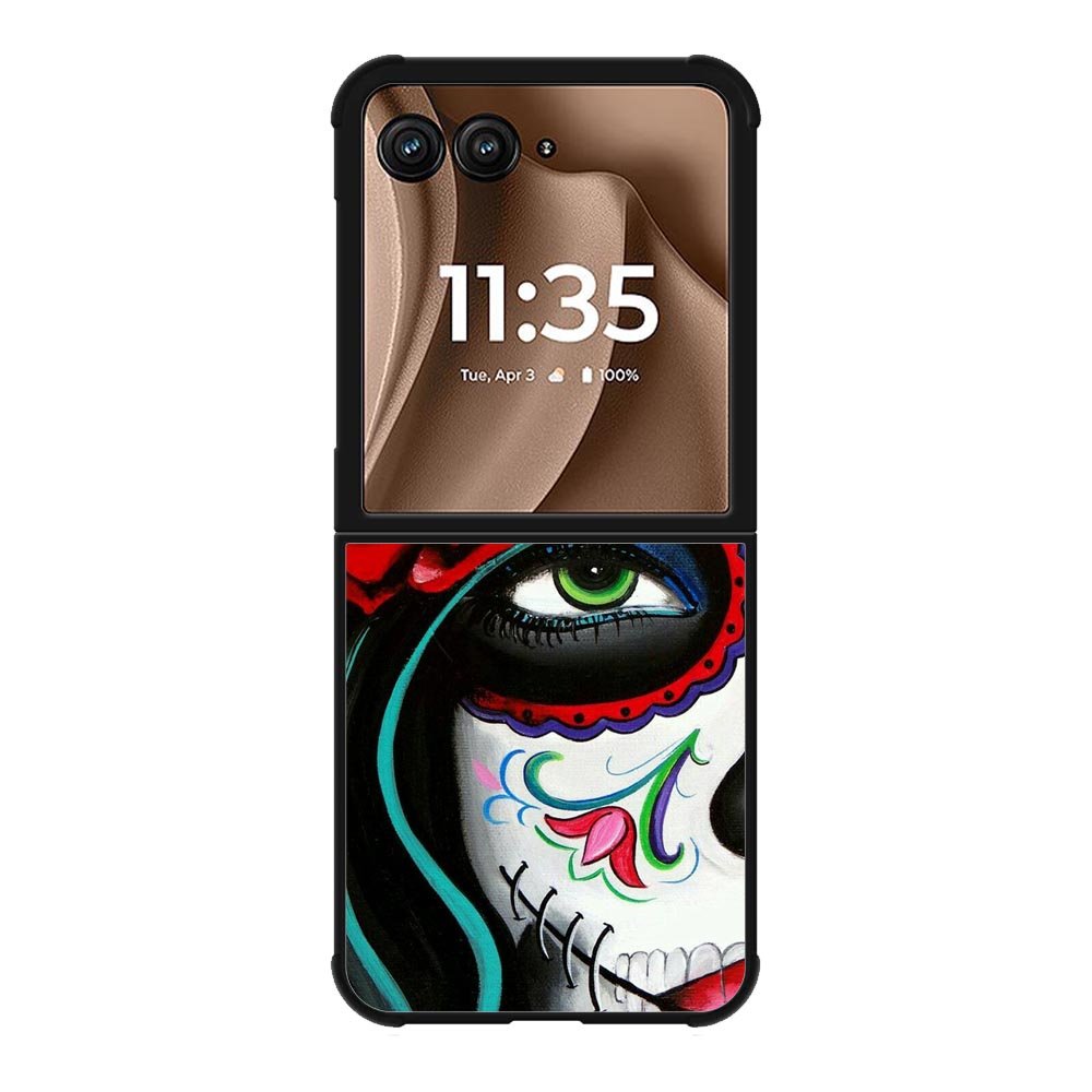 Sugar Skull Acrylic Paintin Motorola Moto RAZR Plus 2025 Case