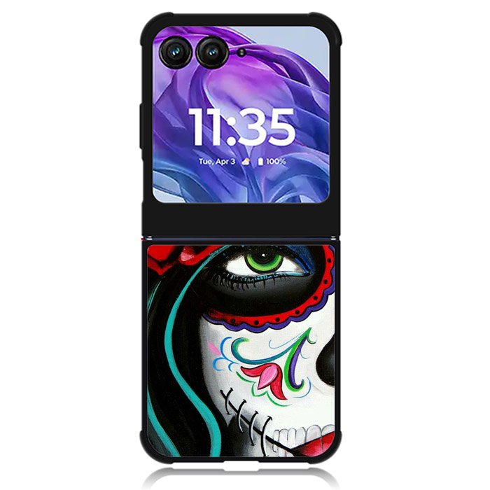 Sugar Skull Acrylic Paintin Motorola Moto Razr Plus 2024 , Moto Razr+ 2024 Case