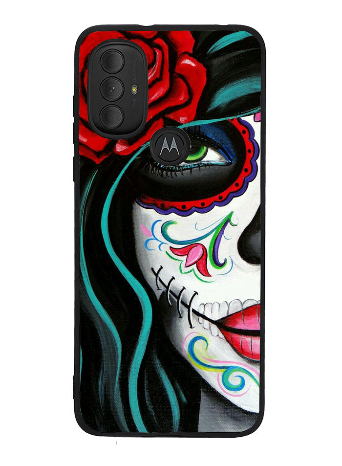 Sugar Skull Acrylic Paintin Motorola Moto G Pure 2021 , Moto G Power 2022 Case