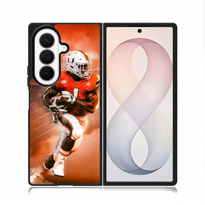 University Of Miami Footbal Samsung Galaxy Z Fold 8 Ultra Case DC1929