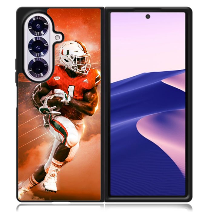 University Of Miami Footbal Samsung Galaxy Z Fold 7 Case DC1929