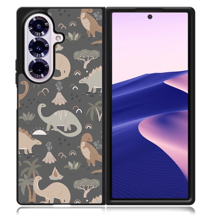 Cute Dinosaurs Samsung Galaxy Z Fold 7 Case DC0414