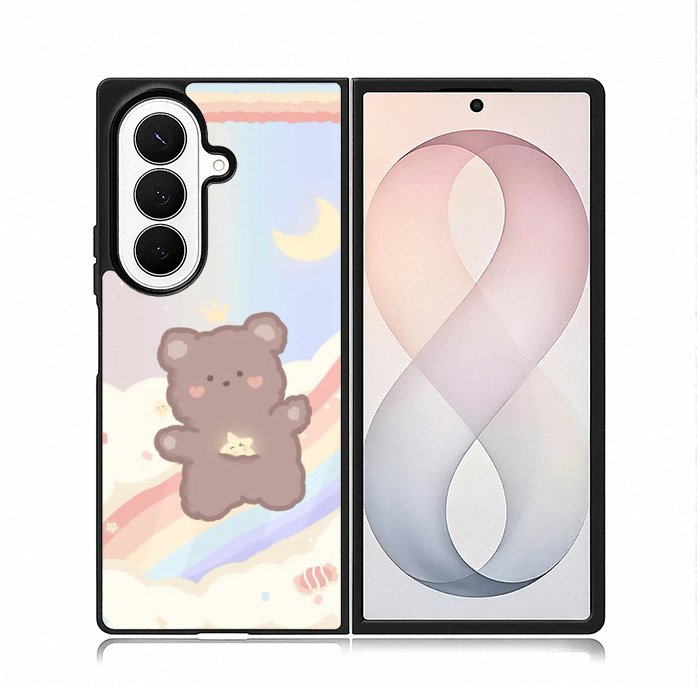 Kawaii Cute Bear Samsung Galaxy Z Fold 8 Ultra Case