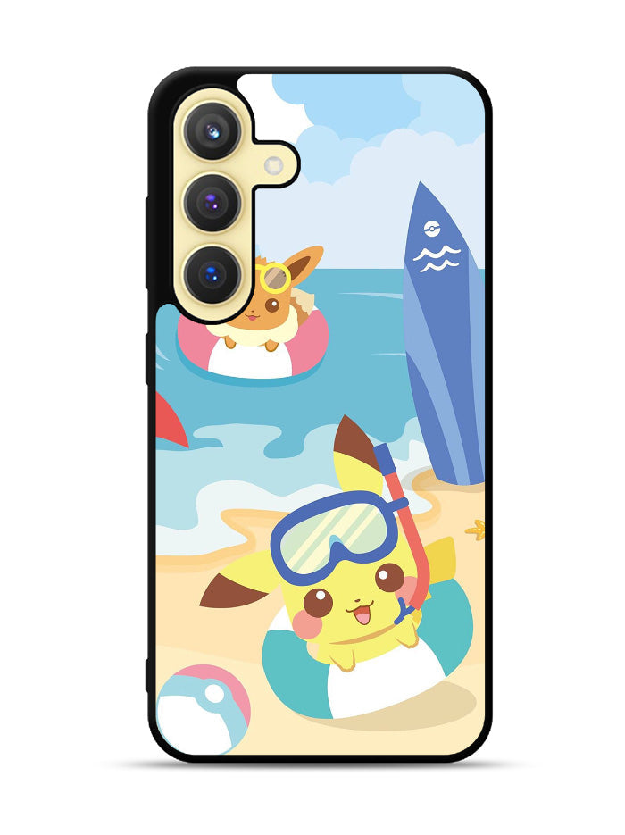 Pikachu Eevee Pokemon Samsung Galaxy S25 Plus 5G , Samsung Galaxy S25+ 5G Case