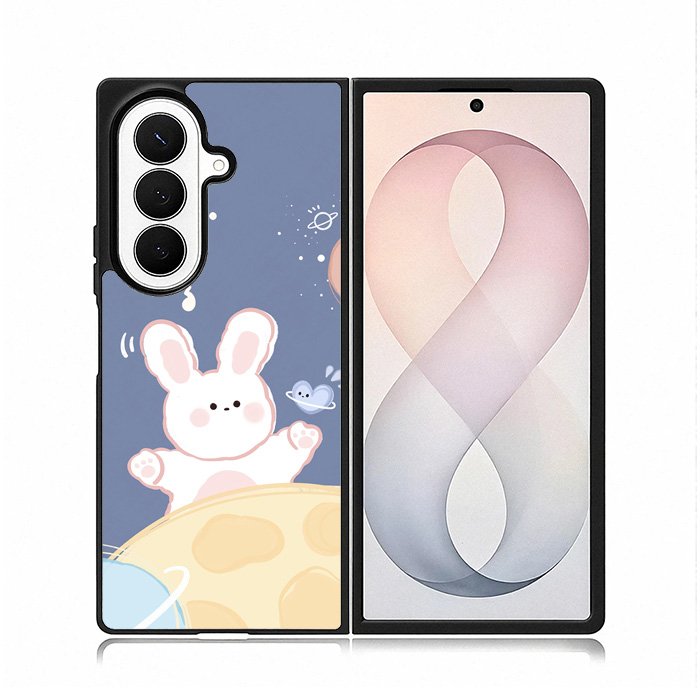 Rabbit Adventure Planet Samsung Galaxy Z Fold 8 Ultra Case