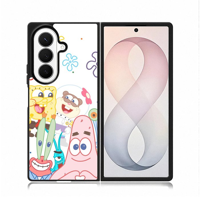 Spongebob Friends Happy Samsung Galaxy Z Fold 8 Ultra Case