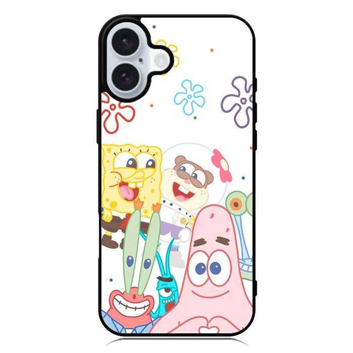 Spongebob Friends Happy iPhone 16 Plus Case