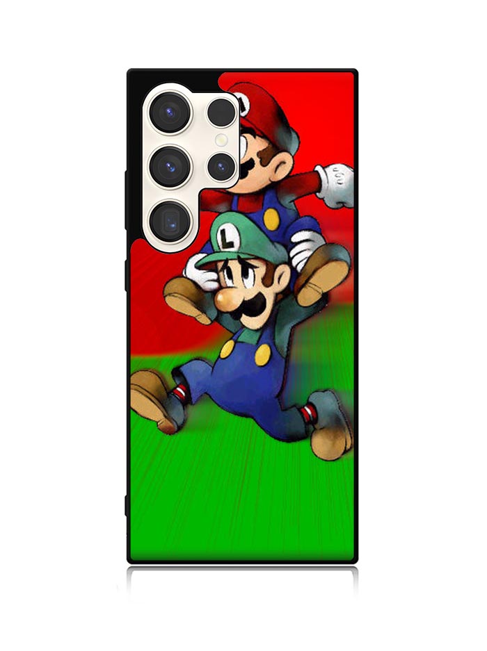 Luigi Mario Cute Cartoon Samsung Galaxy S24 Ultra 5G Case