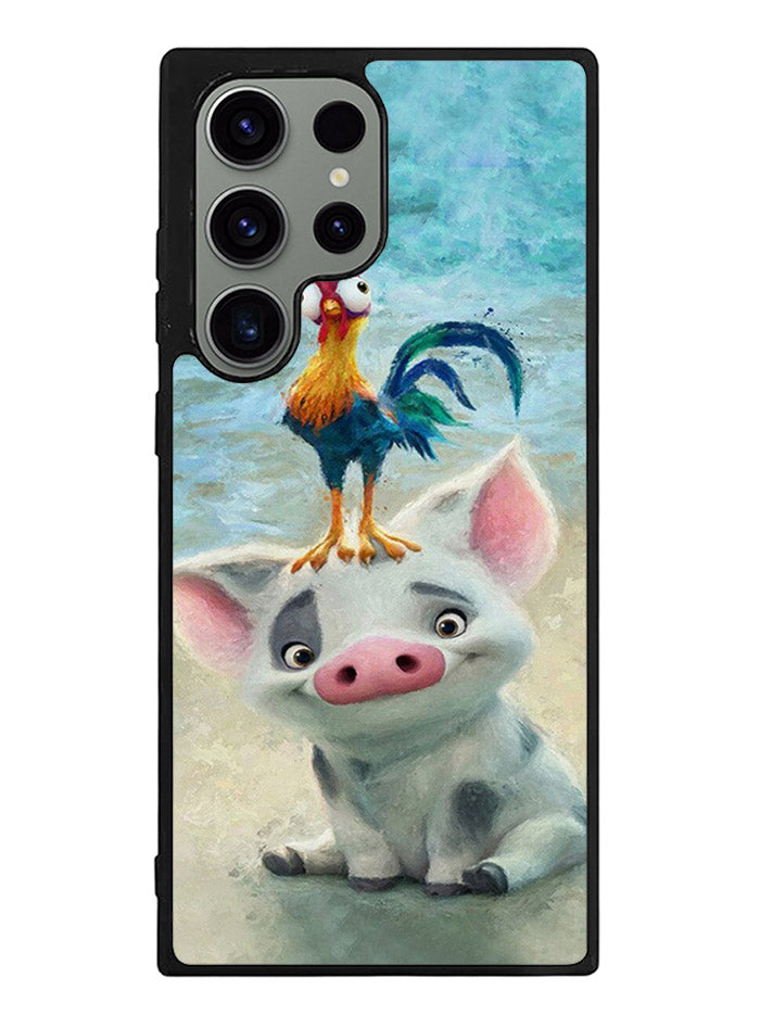 Moana Pua Pig Heihei Beach Samsung Galaxy S23 Ultra 5G Case