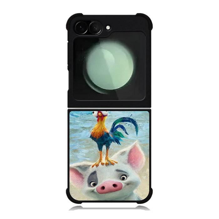 Moana Pua Pig Heihei Beach Samsung Galaxy Z Flip 6 Case