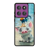 Moana Pua Pig Heihei Beach Motorola Moto Edge 60 Pro Case