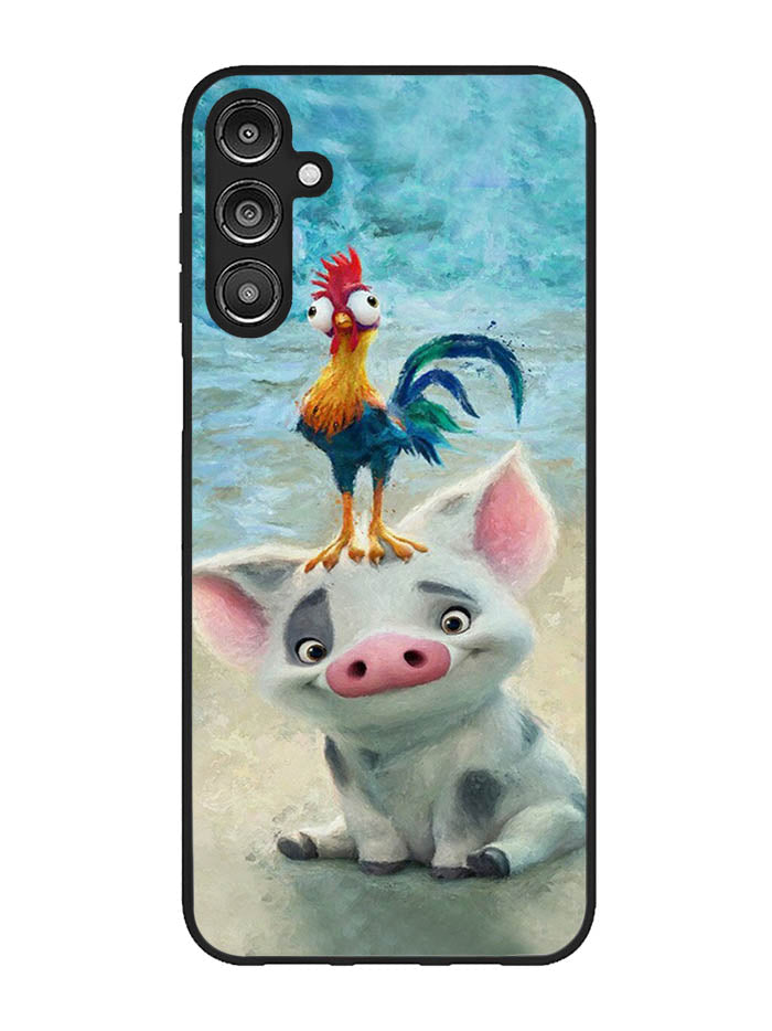 Moana Pua Pig Heihei Beach Samsung Galaxy A14 5G Case