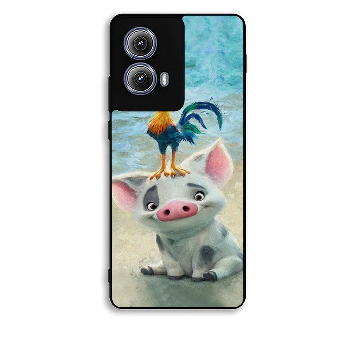Moana Pua Pig Heihei Beach Motorola Moto Edge 2024 Case DC2287
