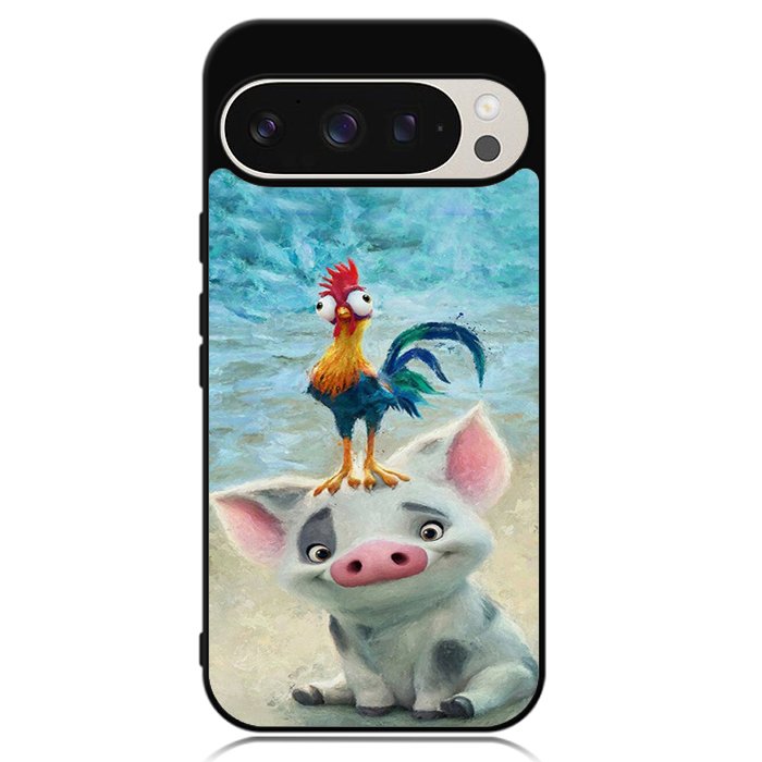 Moana Pua Pig Heihei Beach Google Pixel 9 Pro XL Case