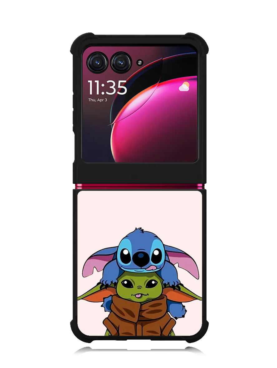Baby Yoda and Stitch Motorola Moto Razr Plus 2023 , Moto Razr+ 2023 Case