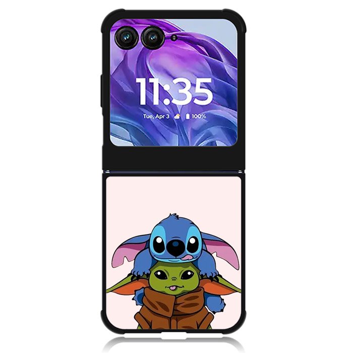 Baby Yoda and Stitch Motorola Moto Razr Plus 2024 , Moto Razr+ 2024 Case
