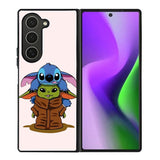 Baby Yoda and Stitch Samsung Galaxy Z Fold 6 Case