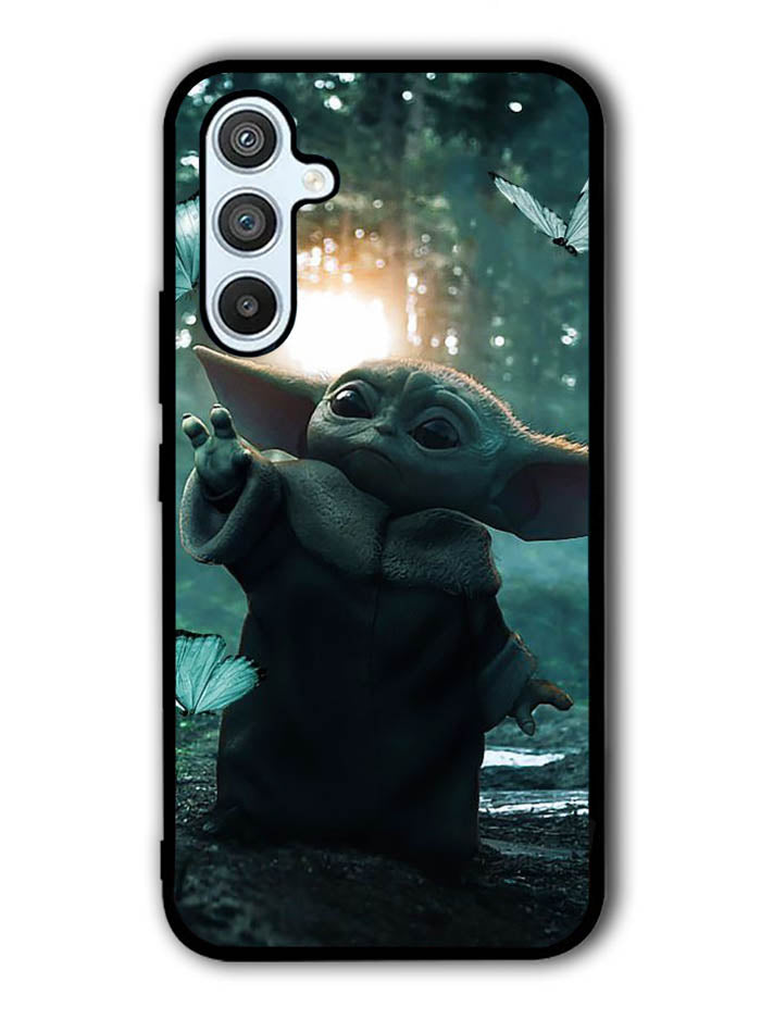Baby Yoda In The Forest Love Butterfly Samsung Galaxy A54 5G Case