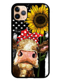 Cow With Tie SuNflower iPhone 11 Pro Max Case