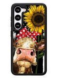 Cow With Tie SuNflower Samsung Galaxy S23 Plus 5G / Samsung Galaxy S23+ 5G Case