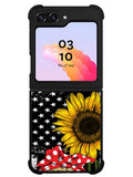 Cow With Tie SuNflower Samsung Galaxy Z Flip 5 5G 2023 Case