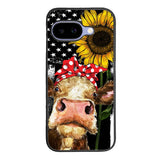 Cow With Tie SuNflower Google Pixel 10A Case
