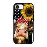 Cow With Tie SuNflower iPhone 17e Case