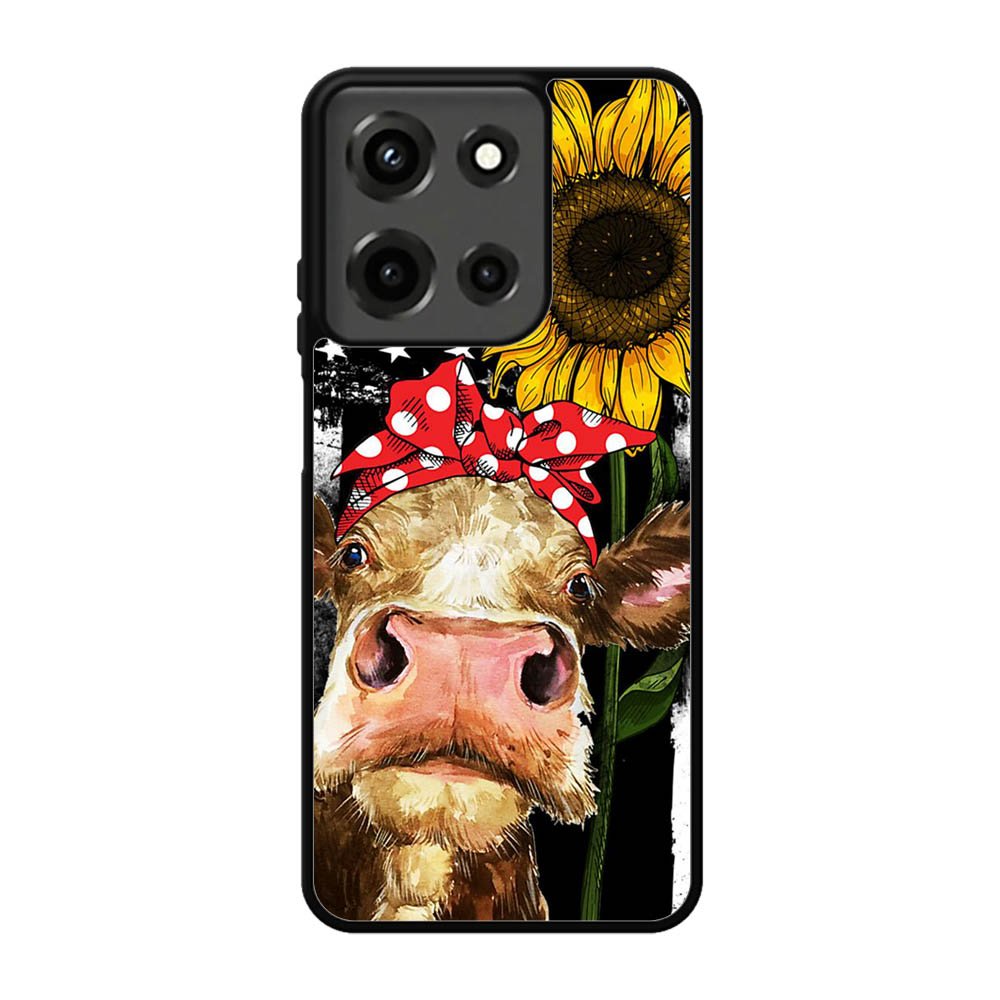 Cow With Tie SuNflower Motorola Moto G 5G 2025 Case DC3770