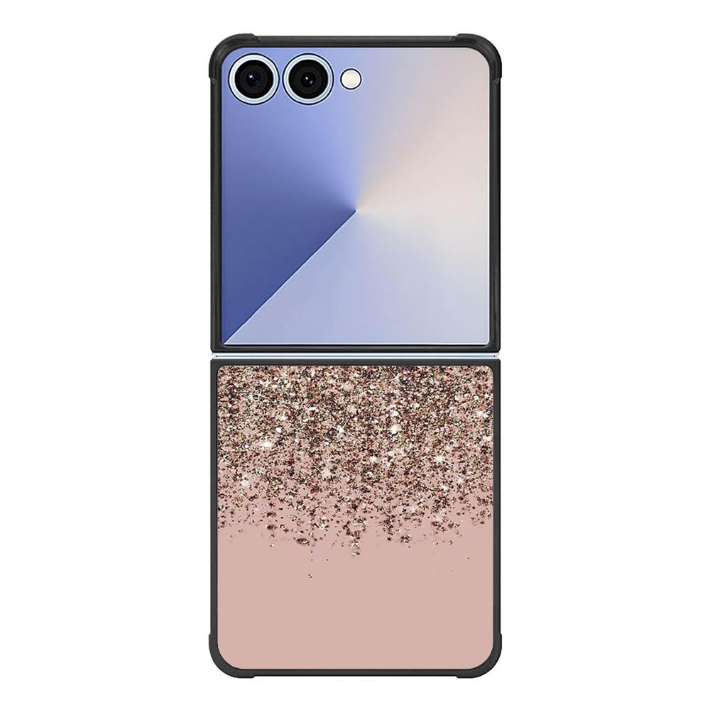 Pink Rose Gold Bronze Glitter Samsung Galaxy Z Flip 7 5G Case