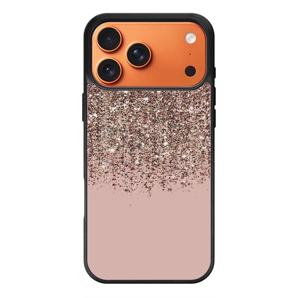 Pink Rose Gold Bronze Glitter iPhone 18 Pro Case