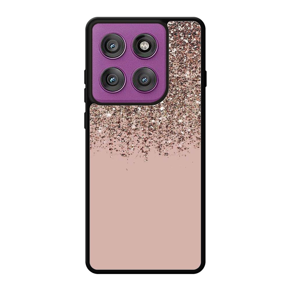 Pink Rose Gold Bronze Glitter Motorola Moto Edge 60 Pro Case