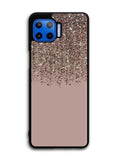 Pink Rose Gold Bronze Glitter Motorola Moto One 5G Case , Moto One 5G UW Case , Moto G 5G Plus Case
