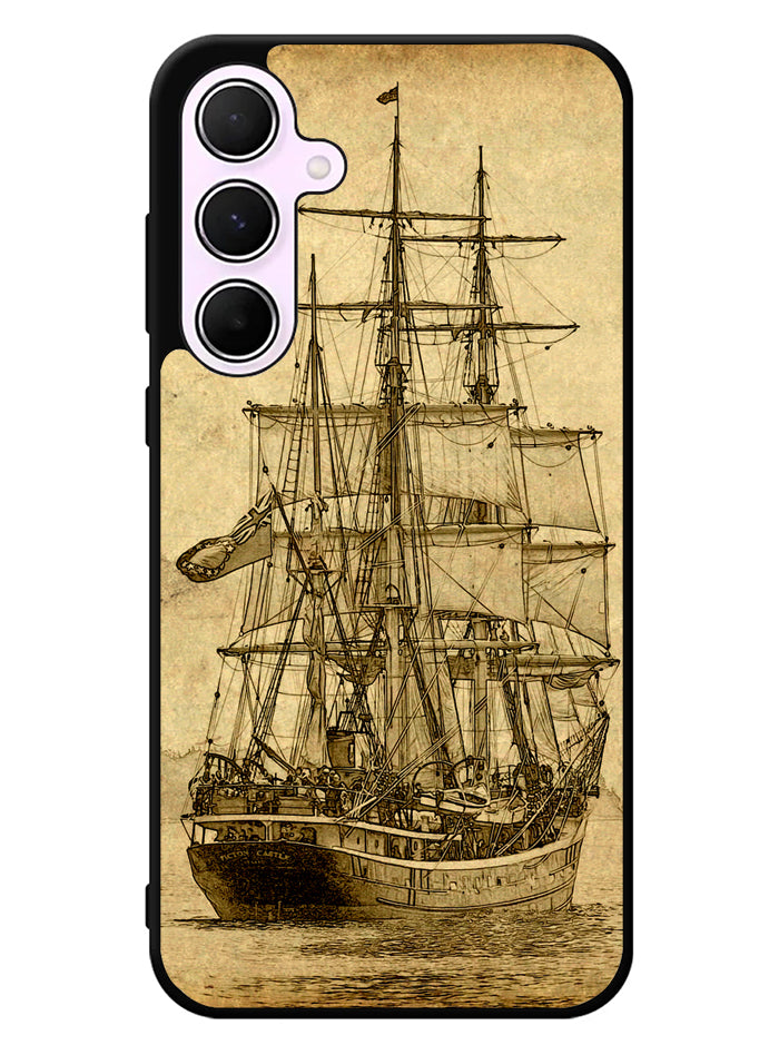 Vintage old ship Samsung Galaxy A35 5G Case