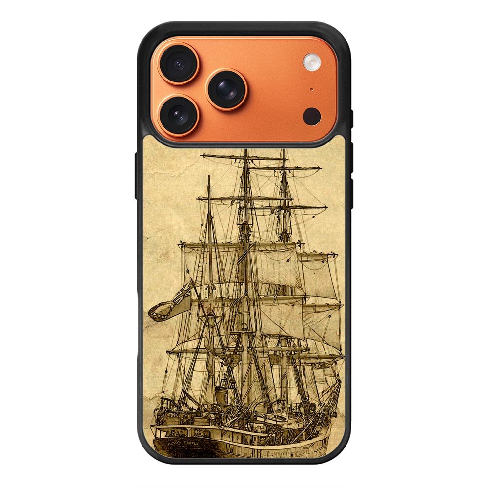 Vintage old ship iPhone 18 Pro Case