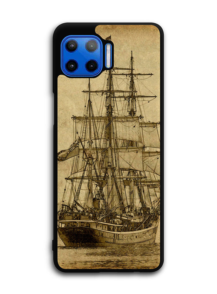 Vintage old ship Motorola Moto One 5G Case , Moto One 5G UW Case , Moto G 5G Plus Case