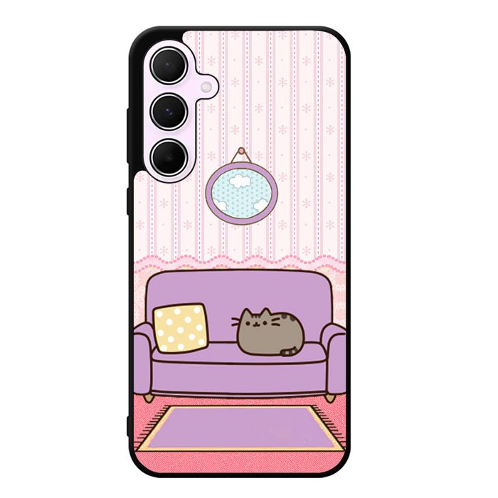 Pusheen Cat Wallpaper Samsung Galaxy A55 5G Case DC1527