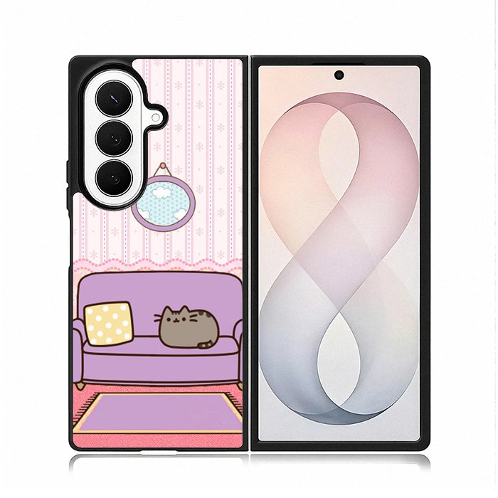 Pusheen Cat Wallpaper Samsung Galaxy Z Fold 8 Ultra Case DC1527
