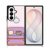 Pusheen Cat Wallpaper Samsung Galaxy Z Fold 8 Ultra Case DC1527