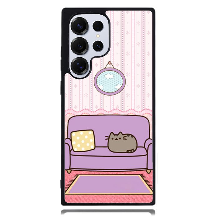 Pusheen Cat Wallpaper Samsung Galaxy S24 Ultra Case DC1527
