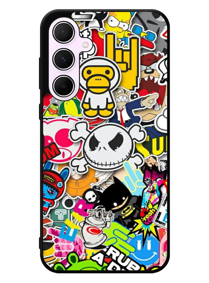 Stickerbomb Graffiti Art Collage Cool Samsung Galaxy A55 5G Case