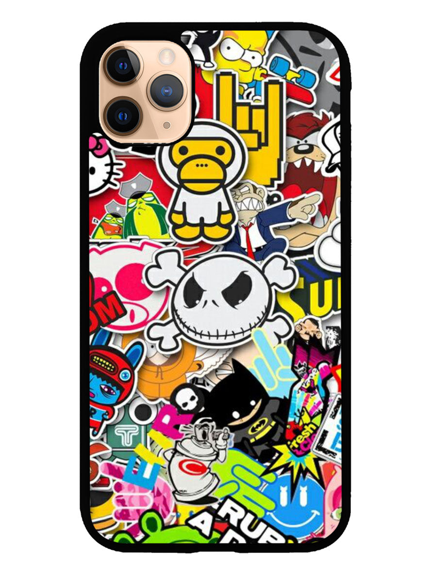 Stickerbomb Graffiti Art Collage Cool iPhone 11 Pro Max Case
