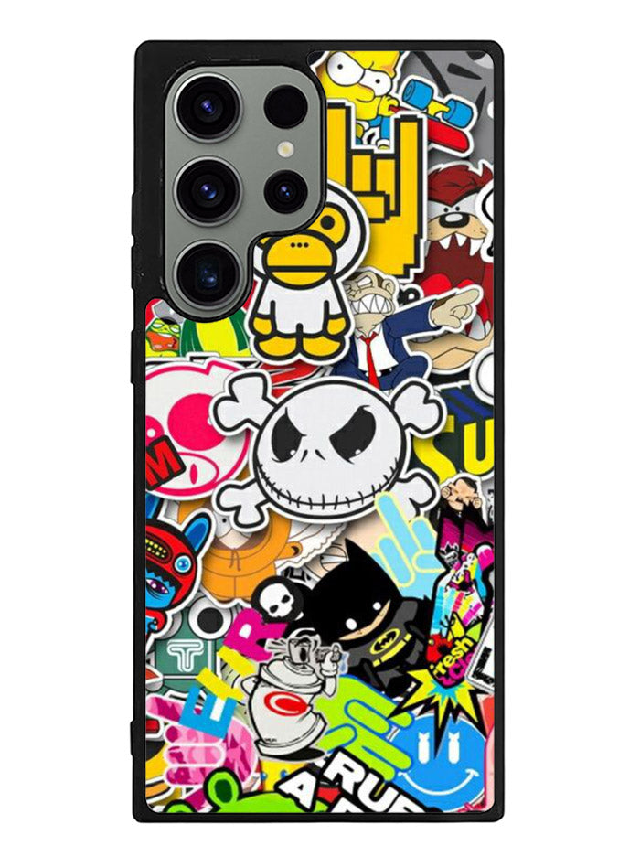 Stickerbomb Graffiti Art Collage Cool Samsung Galaxy S23 Ultra 5G Case