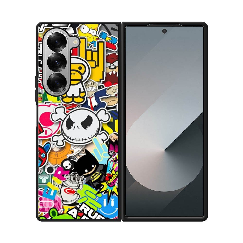 Stickerbomb Graffiti Art Collage Cool Samsung Galaxy Z Fold 7 5G Case