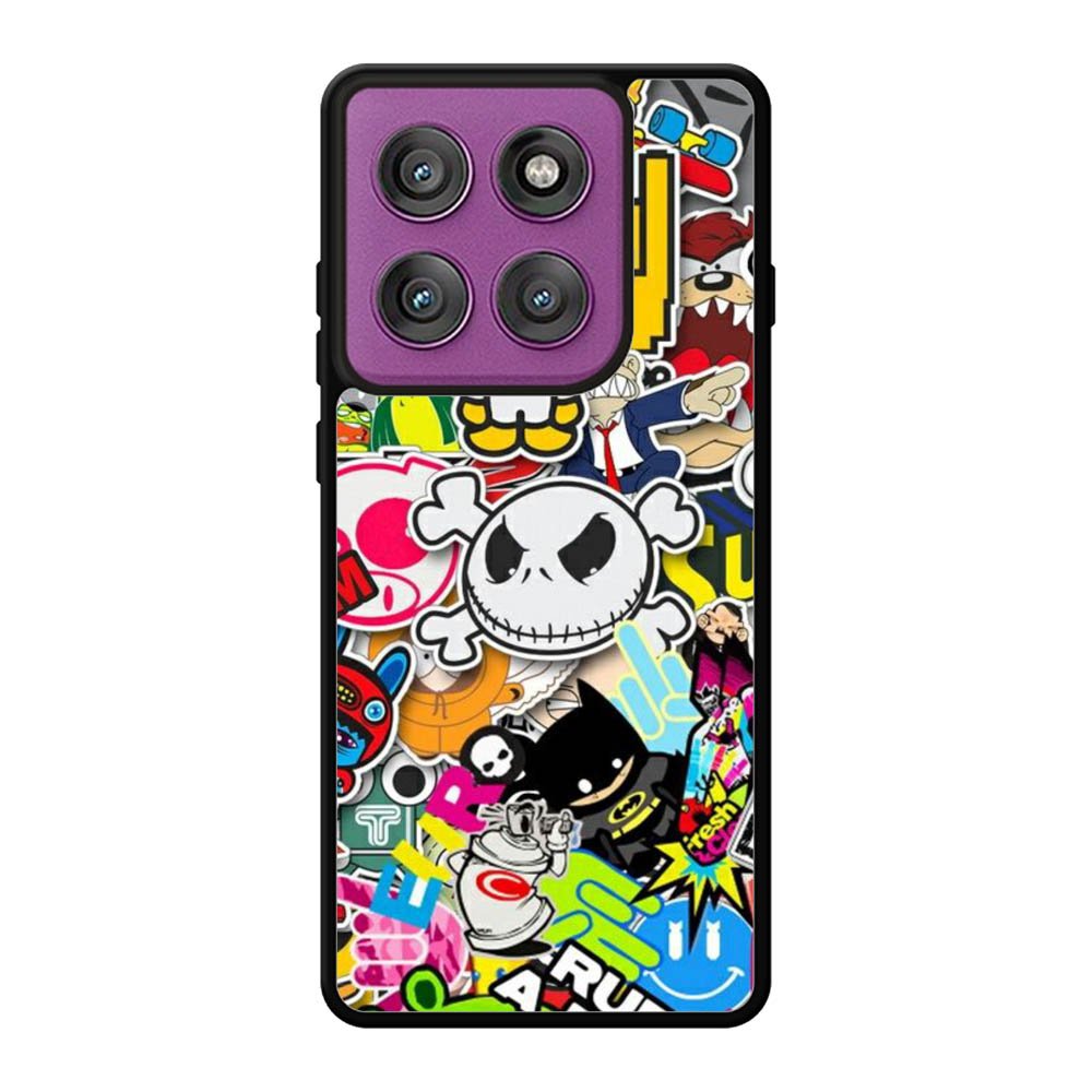 Stickerbomb Graffiti Art Collage Cool Motorola Moto Edge 60 Pro Case