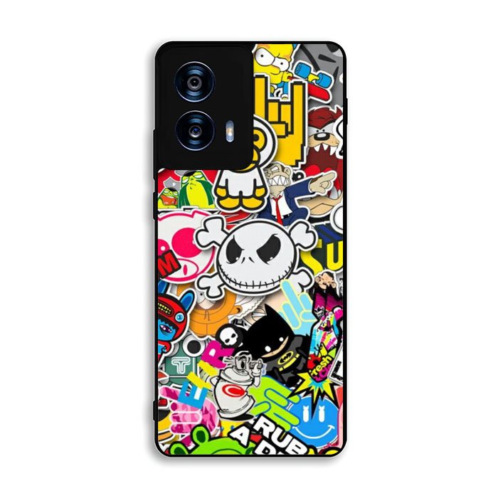 Stickerbomb Graffiti Art Collage Cool Motorola Moto G Power 5G 2024 Case DC4114