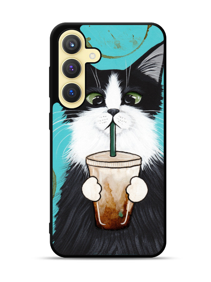 Cute Coffee Cat Samsung Galaxy S24 Plus 5G , Samsung Galaxy S24+ 5G Case