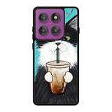 Cute Coffee Cat Motorola Moto Edge 60 Pro Case